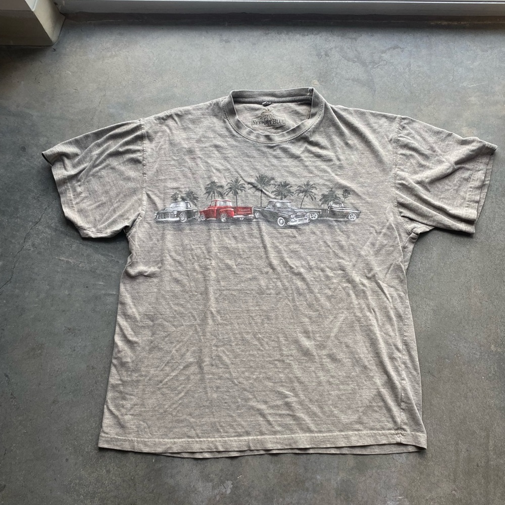 Newport Tan Graphic Men's T-Shirt